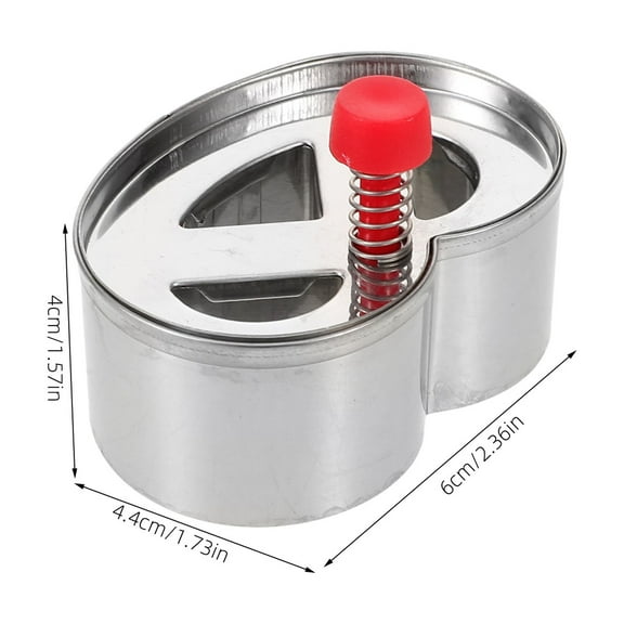 LEXSOMEO Reusable Cookie Stamp Handle Stainless Steel 3-hole Biscuit Cutter Baking Cookie Mold