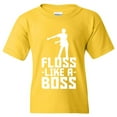 thumbnail image 5 of Floss Like A Boss - Back Pack Kid Flossin Dance Funny Emote Youth T Shirt - Medium - Daisy, 5 of 6