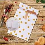 50 Pcs Candy Plastic Drawstring Gift Bags Gold Dot Treat Bags For Birthday Party Snack Wrapping W K I.1416286136