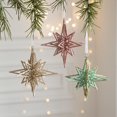 thumbnail image 2 of Adornos para árboles de Navidad, adornos de estrellas octogonales en 3D, colgantes dorados para árbol de Navidad, adornos para el hogar, suministros para fiestas de Año Nuevo, 2 of 5