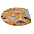 thumbnail image 5 of Rugsotic Carpets Hand Tufted Wool Eco-Friendly Area Rugs - 8'x8', Round, Gold, Modern Contemporary Design, High Pile Handmade Anti Skid Rugs for Living Room, Bed Room (K00669), 5 of 6