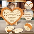 thumbnail image 3 of Tarjeta conmemorativa en forma de corazón, tarjeta de madera para él o ella, tarjeta conmemorativa de boda romántica, tarjeta de felicitación divertida, tarjeta de regalo conmemorativa, 3 of 9