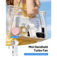 thumbnail image 3 of W & O Handheld Semiconductor Cooling Fan, Rechargeable Portable Mini Fan with Cooling Plate, USB-C Personal Fan for Travel & Outdoor Use-White, 3 of 7