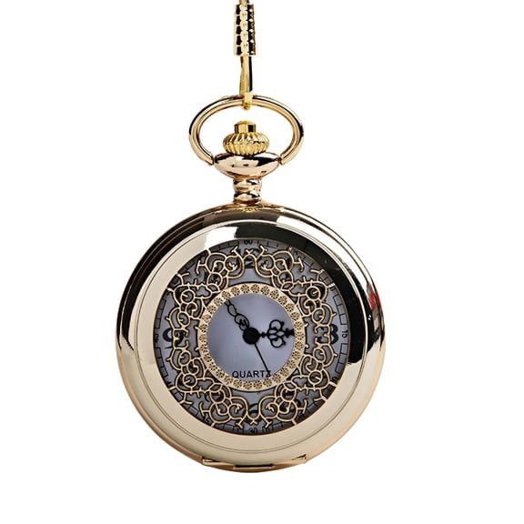 DESIGNICE Men'S Watch Personalized Pattern Steampunk Vintage Quartz Roman Numerals Pocket Watch Watches for Men