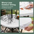 thumbnail image 5 of Round Outdoor Tablecloth with Umbrella Hole and Zipper, Black Branches Tablecloth with Elastic Waterproof, Botanical Dead Tree Birds Patio Table Covers for 31" - 35" Picnic Pool Tables, 5 of 9
