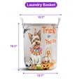 thumbnail image 5 of Trick or Treat Yorkshire Terrier Funny Mummy Cosplay Pumpkin Candy Basket Foldable Laundry Basket Yorkie Dog Lover Gifts Organizer Storage with Handles - 12016, 5 of 5