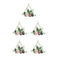 thumbnail image 2 of maskred Realistic Artificial Flower Hoop Indoor And Outdoor Wide Application Metal Ring Hoop Wreath Garland Artificial Roses Y892trilateral 5Set, 2 of 6