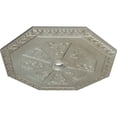 thumbnail image 3 of 29 1/8"OD x 2 1/4"ID x 1 1/8"P Spring Octagonal Ceiling Medallion (Fits Canopies up to 3"), Hand-Painted Flash Gold, 3 of 6