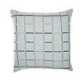 thumbnail image 2 of Ox Bay and Stacy Garcia 20" x 20" Light Blue Checkered Embroidered Cotton Blend Adult Decorative Throw Pillow Cover, 2 of 7