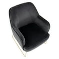 thumbnail image 5 of Daniella Contemporary Accent Chair in Gold Metal and Black Velvet by LumiSource, 5 of 11