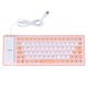 thumbnail image 1 of Teclado USB enrollable de 85 teclas, con cable, resistente al agua y silencioso para ordenador (naranja), 1 of 5