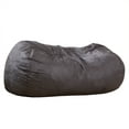 thumbnail image 2 of DUOSONG Asher Soft Microfiber Suede 6.5 Ft Cylinder Bean Bag Charcoal PVC Furniture Primary Living Space Bean Bag Chairs & Lazy Sofa Chair, 2 of 9