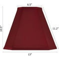 thumbnail image 3 of GO&SO Set of 2 Burgundy Bell Lamp Shades Fabric Lampshade, 6.5"Top x 13"Bottom x 10.5''Vertical Height,(Spider) Modern Lamp Shade For Table & Floor Lamp Shade Replacement,Easy Assembly, 3 of 18