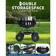 thumbnail image 3 of Tabouret de Travail de Jardin Robuste à Roulettes avec Capacité de 400 Lb, Siège Pivotant à 360 Degrés Hauteur Réglable, Plateau de Rangement pour Pneus Tout-Terrain, Banc d'Outils de Cour Extérieur, Vert Menthe/bleu Gentiane/rouge, 3 of 8