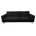 thumbnail image 1 of Sofa Cama Reclinable El Bazar Store Paris Terciopelo Negro Futón 3 posiciones Brazos movibles Sala, 1 of 8