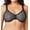 Black/Grey, variant on Women's Plus Lace Sheer Leaves Underwire Minimizer Bra, Style 35519