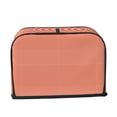 thumbnail image 2 of Xecao Orange Gingham Print 2 Slice Toaster Cover with Pockets, Small Appliance Cover, Dust and Fingerprint Protection, Machine Washable, 2 of 7
