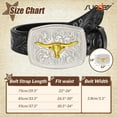 thumbnail image 6 of SUOSDEY Kid Western Leather Belts for Boys Girls,Toddler Youth Longhorn Bull Buckle Belt for Jeans Christmas Gifts, 6 of 8