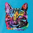 thumbnail image 2 of Cute Cat | Dean Russo Art Animal Lover Tri-Blend Racerback Tank Top, Vintage Turquoise, Medium, 2 of 6