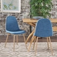 thumbnail image 6 of GDF Studio Resta Mid Century Modern Muted Blue Fabric Dining Chairs with Light Brown Wood Finished Metal Legs, Set of 2, 6 of 10