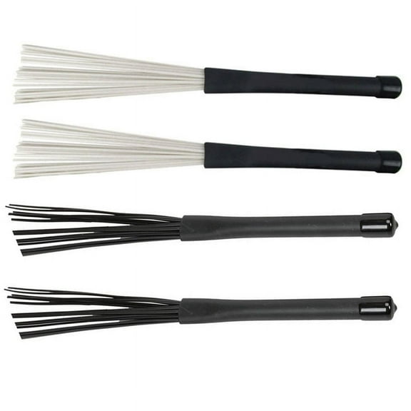 4 Pack Percussion Brushes, Drum Brushes, Snare Drum Brushes, Jazz Drum Brushes, Percussion Drum Brushes