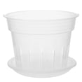 thumbnail image 2 of 1 Set of Transparent Flowerpot with Tray Featuring Practical Design for Orchids in Home Decoration and Gardening 14.4X10.4cm Durable Plastic, 2 of 5
