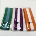 thumbnail image 4 of COUVER Unisex Two Color Striped Sports Head Sweatband Golden Yellow Dark Green 3 Pack, 4 of 8
