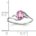 thumbnail image 3 of Primal Gold 14 Karat White Gold 6x4mm Oval Pink Sapphire and Diamond Ring, 3 of 7