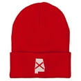 thumbnail image 5 of Alabama Flag Map Embroidered Long Beanie - Red OSFM, 5 of 5