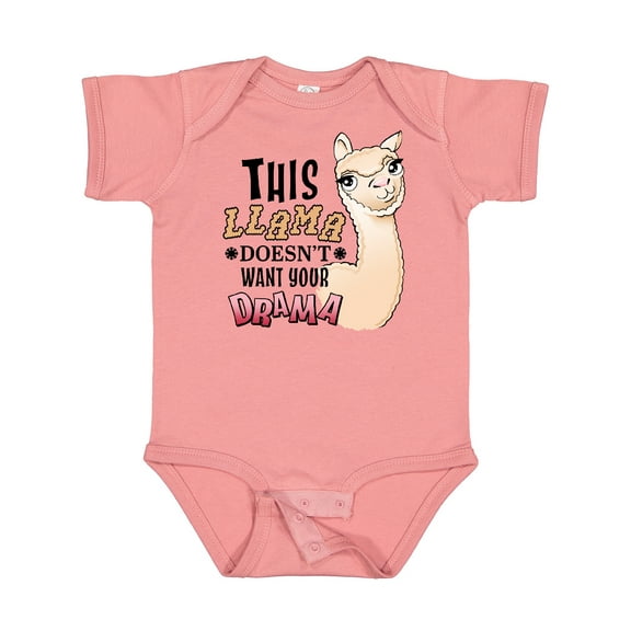 Inktastic This Llama Doesn't Want Your Drama Cute Llama Boys or Girls Baby Bodysuit