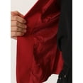 thumbnail image 5 of DARING DIVA Women's Notched Lapel Work Crop Blazer 3XL Red-Solid, 5 of 6