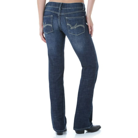Wrangler - Wrangler Women's Indigo Simple Pocket Boot Cut Jeans Plus ...