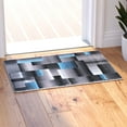 thumbnail image 3 of BizChair Modern Contemporary Area Rug, Blue Grey Black (2 Feet X 3 Feet) Mat, 3 of 7