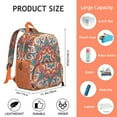 thumbnail image 2 of Symmetry Elements Students Backpack - Boho Chic Mandala Design with Mystic Spirituality and Balance Pattern, Durable Lightweight Oxford Fabric for Students, 2 of 6