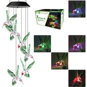 SOWAZ Solar Light,Hummingbird Wind Chimes Outdoor, Gifts for mom/Grandma/Wife/Daughter/Sister/Aunt/Grandma/Women,Mother Outdoor Decor, Yard Decor for Christmas,Gardening Gift, Birthday Gift