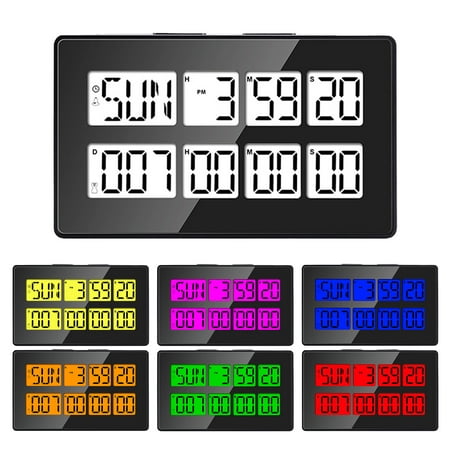 

TAONMEISU Kitchen Timer - Multifunction Digital Calendar Alarm Clock - Innovative Dual Channel Timer Examination - with Adjustable Loud Alarm and Backlight - for All Ages