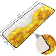 thumbnail image 2 of SKYSONIC 2X6 Feet Ornamental Sunflowers Blooming Runner Rug with Rubber Backing, White Wooden Non Slip Entryway Rug Runner Washable Soft Area Rug Carpet for Hallway Bedroom Kitchen Decor, 2 of 6