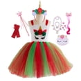 thumbnail image 2 of Vestidos de tutú de unicornio para niñas, disfraz de unicornios con diadema, fiesta de cumpleaños, vestido de tul de princesa, trajes de Cosplay de Halloween para niños, 8-9T Gao Jinjia LED, 2 of 2