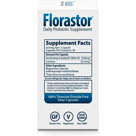 Florastor Capsules, 20 Capsules/ 250 mg