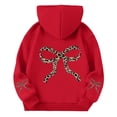 thumbnail image 7 of Mercatoo Hoodies for Girls Bow Graphic Oversized Leopard Hooded Sweatshirt Long Sleeve Cute Trendy Casual Pullover Tops, 7 of 7