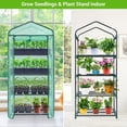 thumbnail image 5 of Simenmax 4-Tier Mini Greenhouse with PVC Cover, 27'' Portable Greenhouse for Seed Starting, Plants, Herbs,Green, 5 of 7