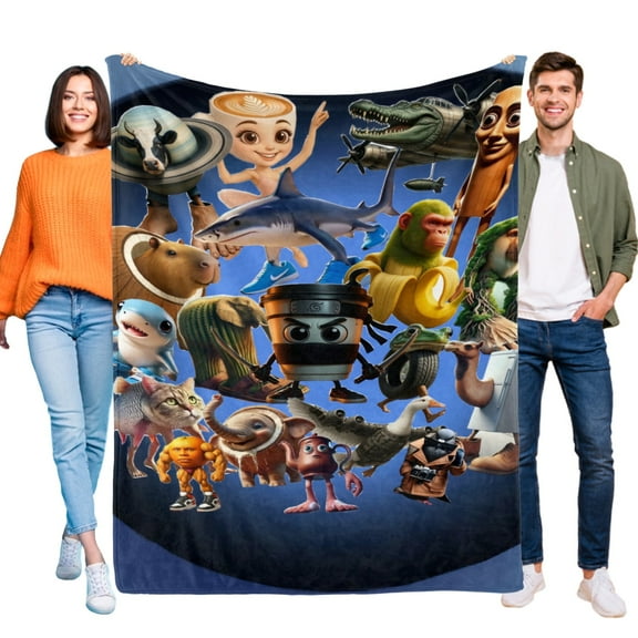 Ballerina Cappuccina Throw Blanket Gifts for Fans Lover Girls Boys Women Present Hoodie Him Bed 60"x80"