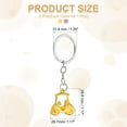 thumbnail image 2 of Golf Cart Keychain, Mini Cute Golf Keys Chain Sport Pendant Key Ring Bag Backpack Decor Pink/Gold, 2 of 7