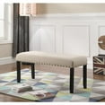 thumbnail image 6 of Roundhill Furniture Amisos 6-Pc Dining Set, Hairpin Dining Table with 4 Chairs and Bench, Tan, 6 of 15