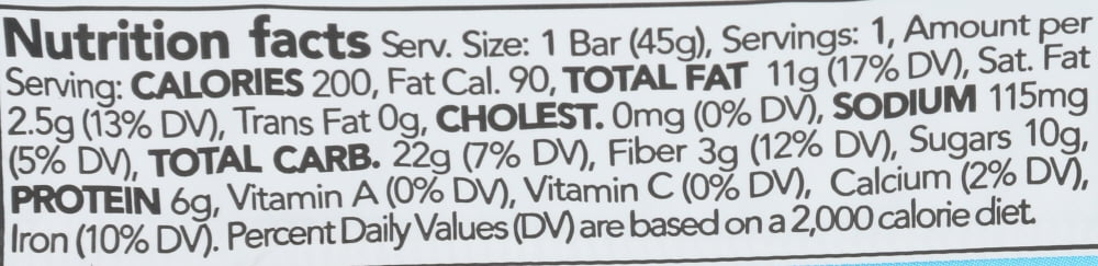 88 Acres Granola Bar, Chocolate And Sea Salt Craft Seed Bar, 1.6 Oz, Pack Of 9