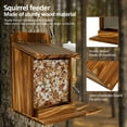 thumbnail image 3 of Threns Squirrel Feeder with Water Bottle Wooden Squirrel Picnic Table Feeder Hold Corn Peanut for Outside Garden Backyard Patio, 3 of 10