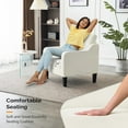 thumbnail image 6 of VINGLI Mid Century Modern Chenille Comfy Armchair, Creamy White, 6 of 10