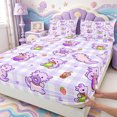 thumbnail image 4 of Manfei Cute Axolotl Print Bed Sheets,Ocean Themed Amphibian Full Size Sheets,4 Pieces,1 Flat Sheet,1 Fitted Sheet and 2 Pillowcases, 4 of 6