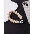 thumbnail image 3 of Touch Paint Cut Peach Heart Beaded Phone Chain Hanging Chain Phone Case Carrying Chain Orange, 3 of 6