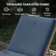 thumbnail image 3 of Outsunny 2-Piece Patio Chair Cushions with Back, 72" x 21" x 3" Replacement Cushions with Ties for Outdoor Lounge Chair, Sky Blue, 3 of 9